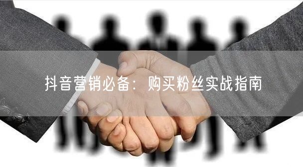 抖音营销必备：购买粉丝实战指南