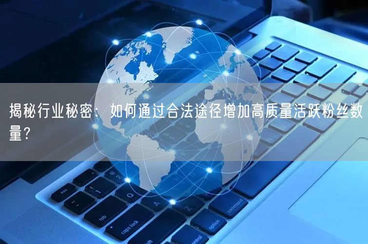揭秘行业秘密：如何通过合法途径增加高质量活跃粉丝数量？
