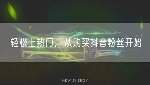 轻松上热门，从购买抖音粉丝开始