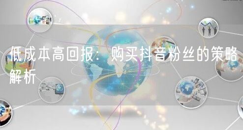 低成本高回报：购买抖音粉丝的策略解析