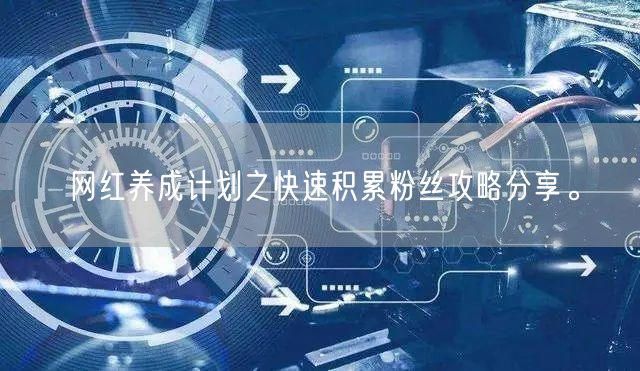 网红养成计划之快速积累粉丝攻略分享。