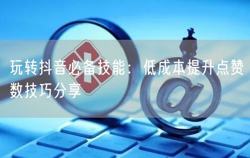 玩转抖音必备技能：低成本提升点赞数技巧分享