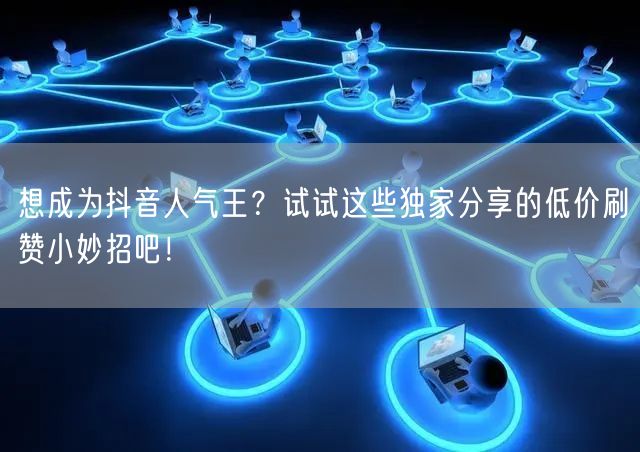 想成为抖音人气王？试试这些独家分享的低价刷赞小妙招吧！
