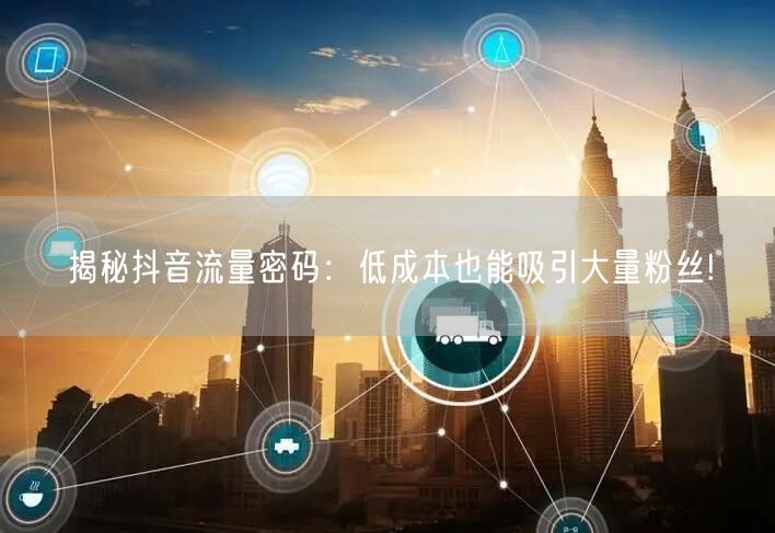 揭秘抖音流量密码：低成本也能吸引大量粉丝!