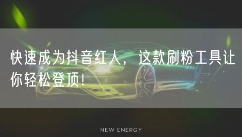 快速成为抖音红人，这款刷粉工具让你轻松登顶！