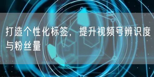 打造个性化标签，提升视频号辨识度与粉丝量