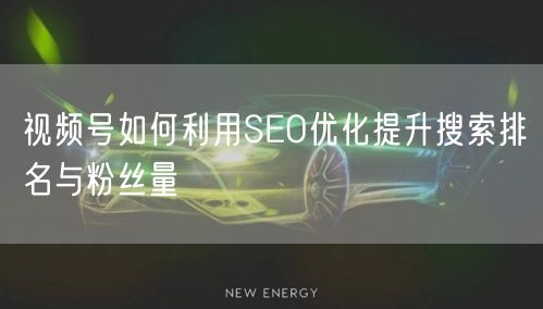 视频号如何利用SEO优化提升搜索排名与粉丝量