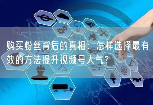 购买粉丝背后的真相：怎样选择最有效的方法提升视频号人气？