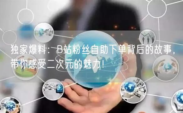 独家爆料：B站粉丝自助下单背后的故事，带你感受二次元的魅力！