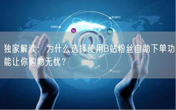 独家解读：为什么选择使用B站粉丝自助下单功能让你购物无忧？