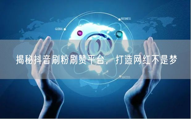 揭秘抖音刷粉刷赞平台，打造网红不是梦