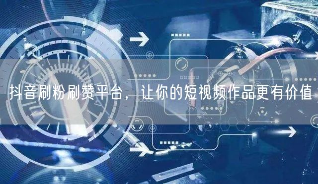 抖音刷粉刷赞平台，让你的短视频作品更有价值