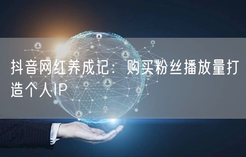 抖音网红养成记：购买粉丝播放量打造个人IP