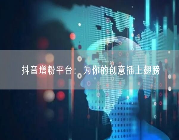 抖音增粉平台：为你的创意插上翅膀