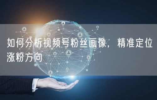 如何分析视频号粉丝画像，精准定位涨粉方向