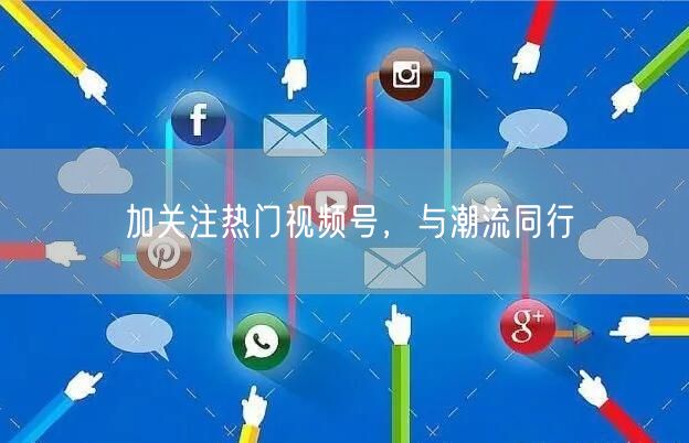 加关注热门视频号，与潮流同行