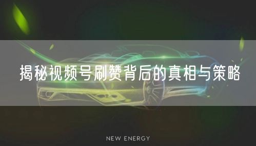 揭秘视频号刷赞背后的真相与策略