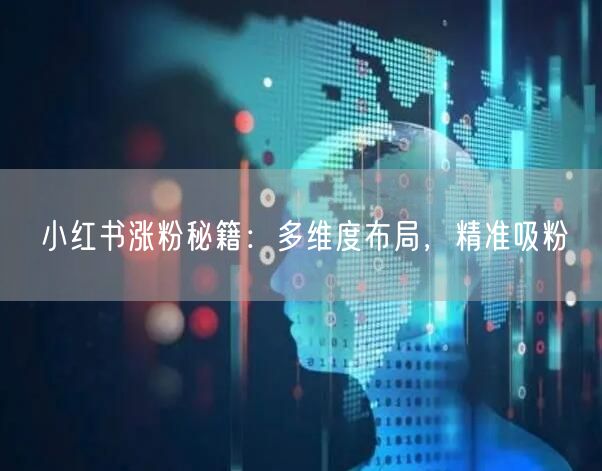 小红书涨粉秘籍：多维度布局，精准吸粉