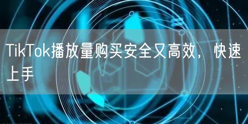TikTok播放量购买安全又高效，快速上手