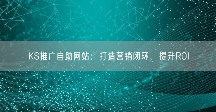 KS推广自助网站：打造营销闭环，提升ROI
