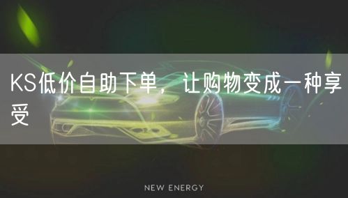KS低价自助下单，让购物变成一种享受