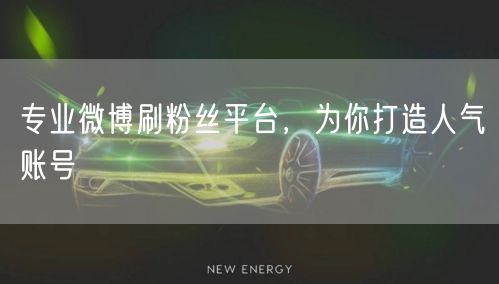 专业微博刷粉丝平台，为你打造人气账号