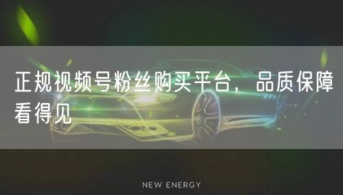 正规视频号粉丝购买平台，品质保障看得见