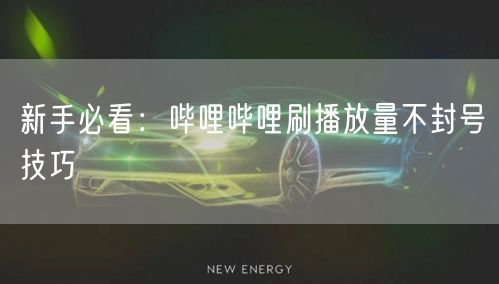 新手必看：哔哩哔哩刷播放量不封号技巧
