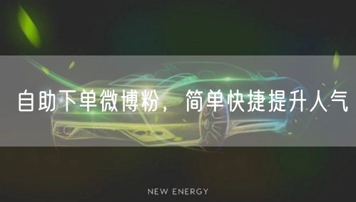 自助下单微博粉，简单快捷提升人气