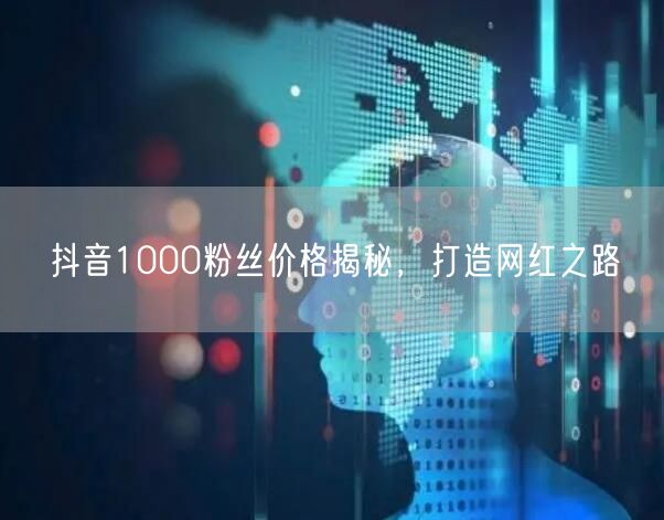 抖音1000粉丝价格揭秘，打造网红之路