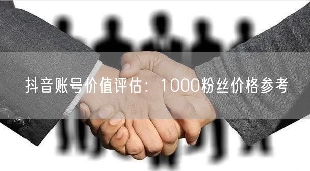 抖音账号价值评估：1000粉丝价格参考