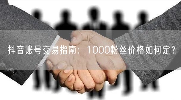抖音账号交易指南：1000粉丝价格如何定？