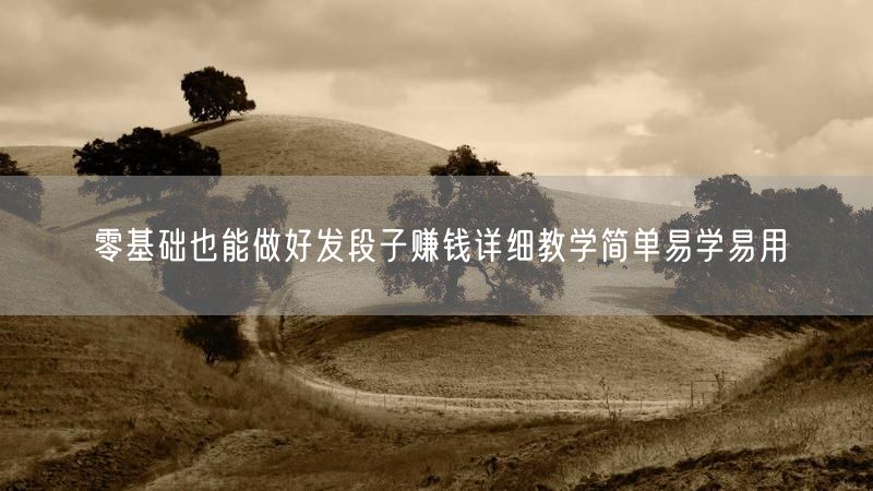 零基础也能做好发段子赚钱详细教学简单易学易用