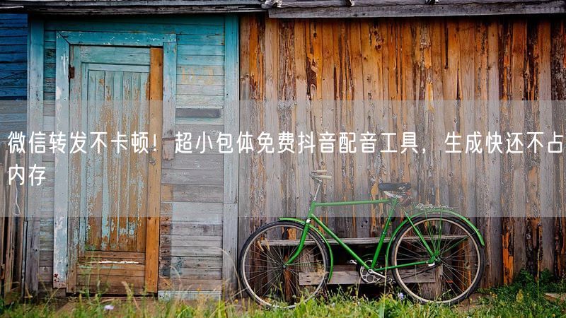 微信转发不卡顿！超小包体免费抖音配音工具，生成快还不占内存