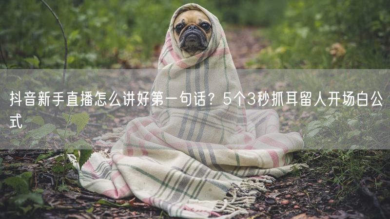抖音新手直播怎么讲好第一句话？5个3秒抓耳留人开场白公式