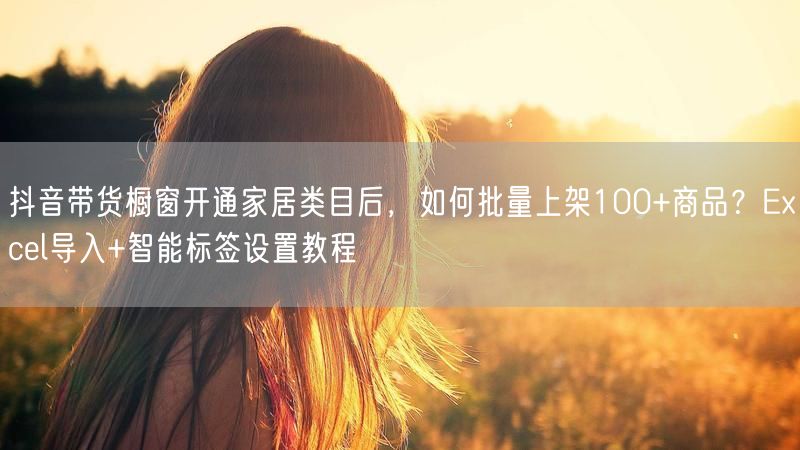 抖音带货橱窗开通家居类目后，如何批量上架100+商品？Excel导入+智能标签设置教程